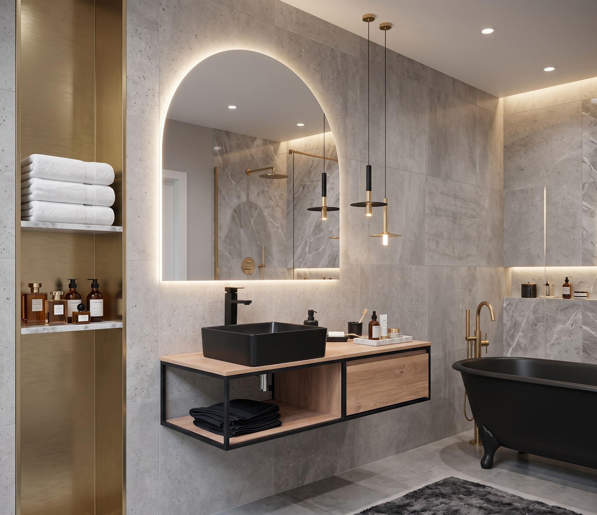 Mobilier cu lavoar pe blat