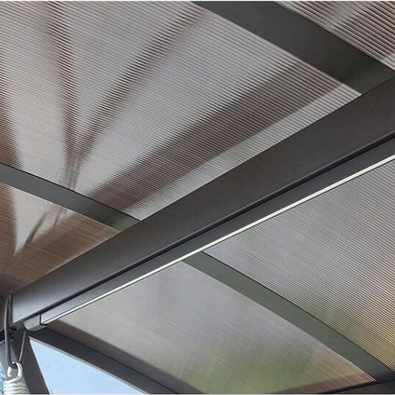 Balansoar de 3 locuri, gradina sau terasa, aluminiu, iluminare Led, suport de pahare, perne incluse, Maro, Solaris