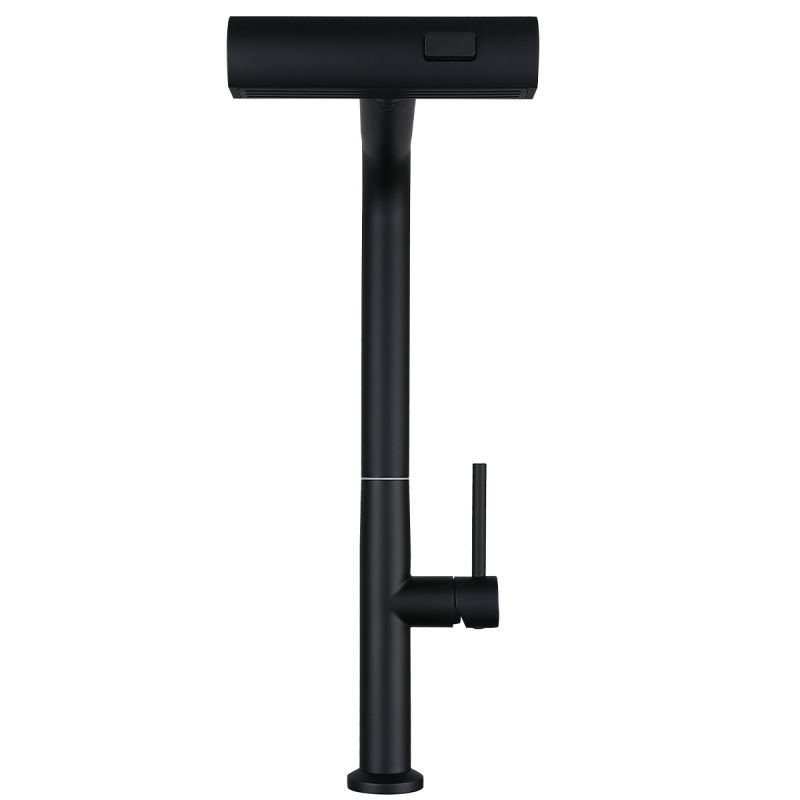 Baterie bucatarie, dus extractabil ,3 tipuri de pulverizare, pipa rotativa 360°, perlator, otel inoxidabil, Negru, Sahara