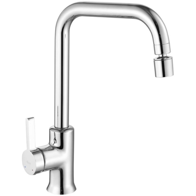Baterie bucatarie Polo Chrome, finisaj Crom, perlator aer, montaj pe blat