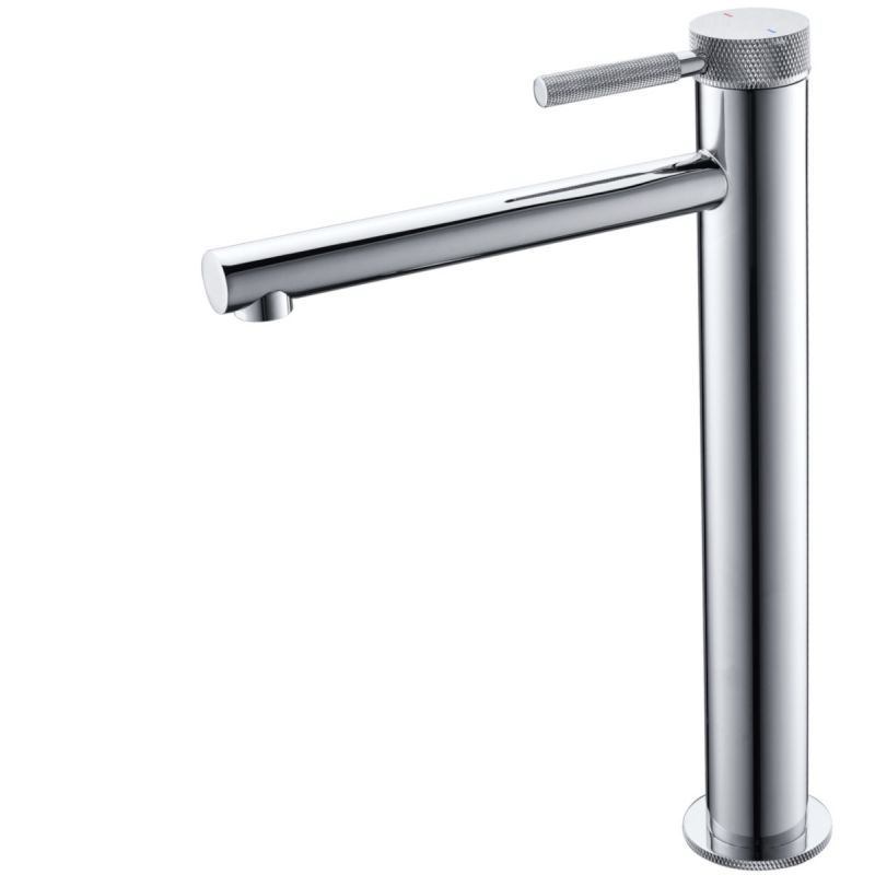 Baterie lavoar EGO-Tiona Chrome High, montaj pe blat, finisaj Crom, perlator aer, design deosebit