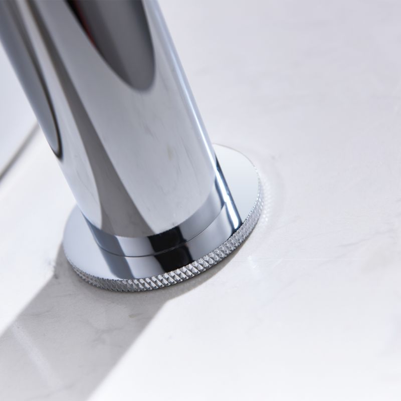 Baterie lavoar EGO-Tiona Chrome High, montaj pe blat, finisaj Crom, perlator aer, design deosebit