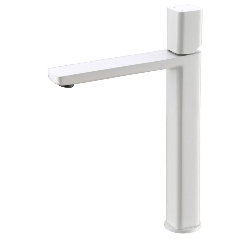 Baterie lavoar Alano, Alb mat, inaltime 30.9 cm, montaj pe blat