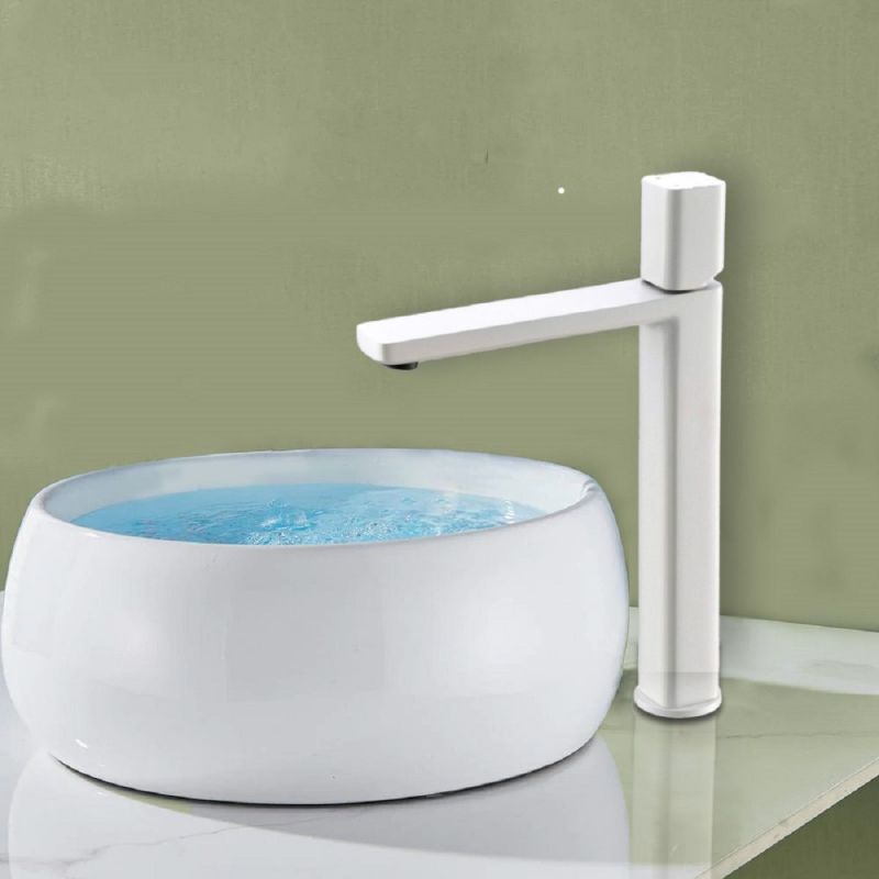 Baterie lavoar Alano, Alb mat, inaltime 30.9 cm, montaj pe blat