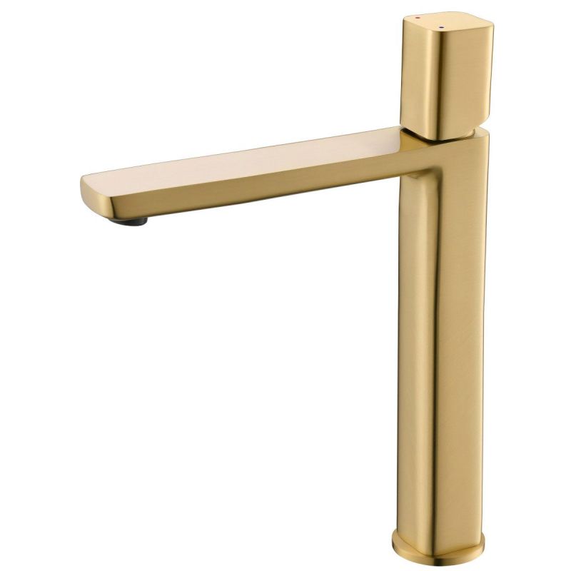 Baterie lavoar Alano, Auriu Mat, inaltime 30.9 cm, montaj pe blat