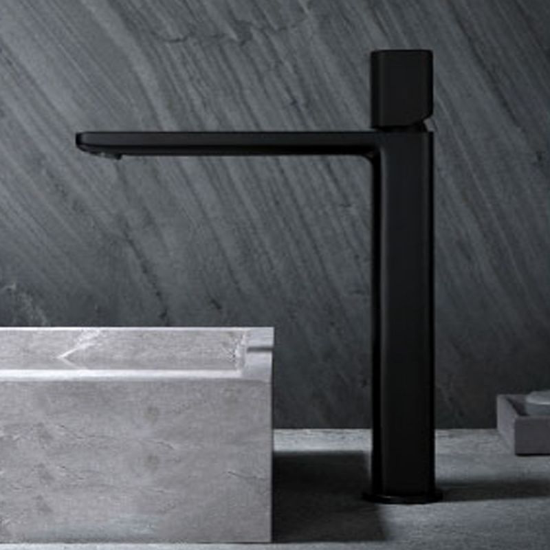 Baterie lavoar Alano, Negru mat, inaltime 30.9 cm, montaj pe blat