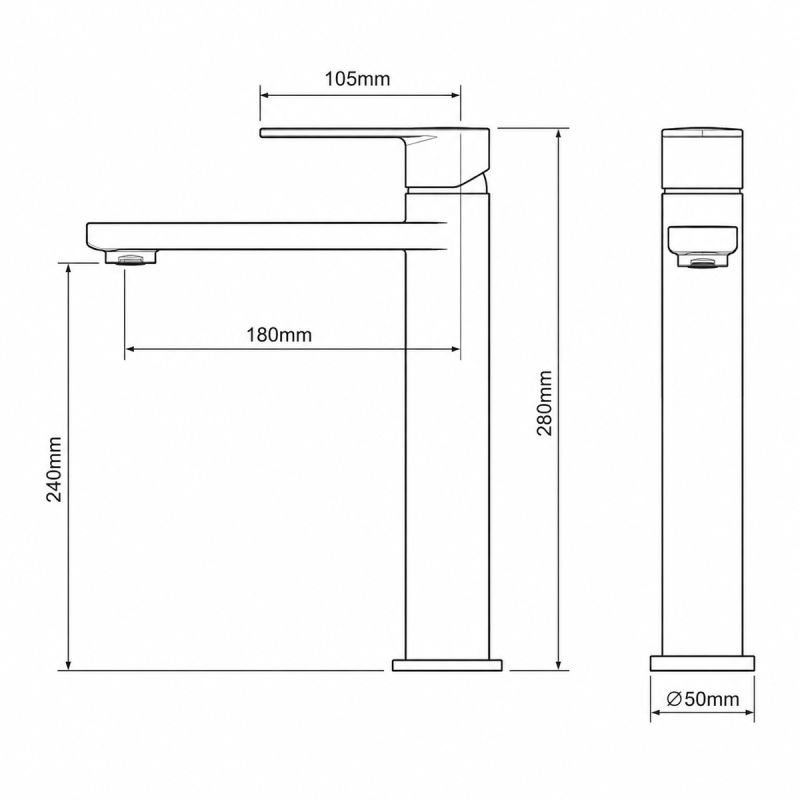 Baterie lavoar, Auriu Mat, Perlator, otel inoxidabil, montaj pe blat, Sereno