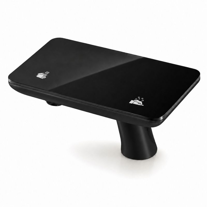 Baterie lavoar, Display Digital afisare Led, apa calda/rece, senzor pentru apa si sapun, rezervor 5 L, Negru, Anais