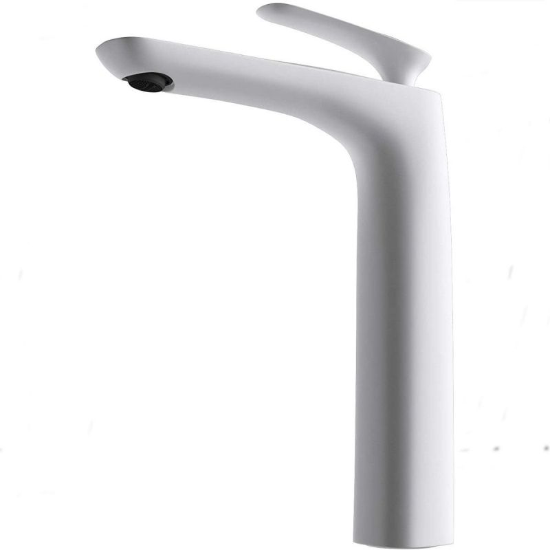 Baterie lavoar EGO-Brandi White, montaj pe blat, finisaj Alb Mat, perlator aer, design deosebit