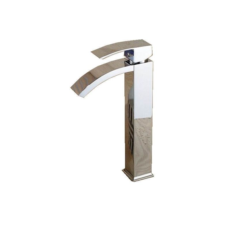 Baterie Lavoar Enzo High, tip cascada, montaj pe blat, finisaj crom