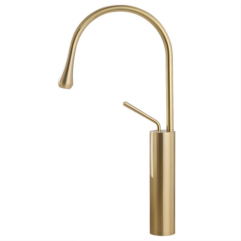 Baterie lavoar Lost , Auriu Mat, 44 cm, perlator aer, montaj pe blat