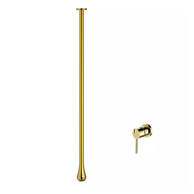 Baterie lavoar Maty cu montaj din tavan, Auriu Mat, Royalty Line by Ego
