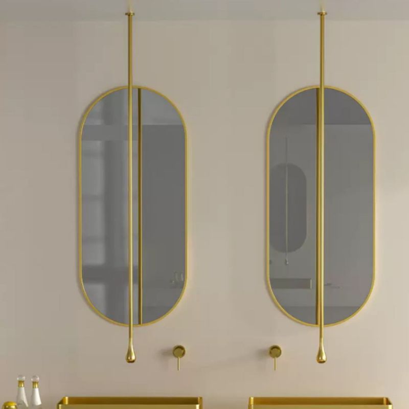 Baterie lavoar Maty cu montaj din tavan, Auriu Mat, Royalty Line by Ego