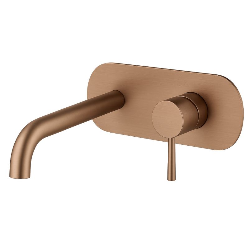 Baterie lavoar, montaj incastrat , Rose Gold Mat, monocomanda, alama, Gala