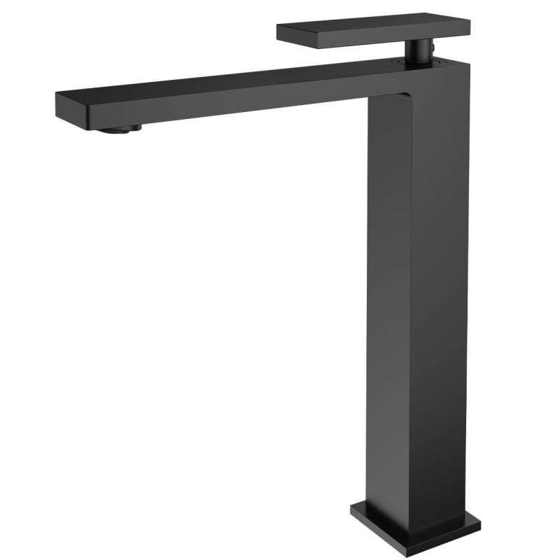 Baterie lavoar, Negru Mat, Perlator, otel inoxidabil, montaj pe blat, Armonia