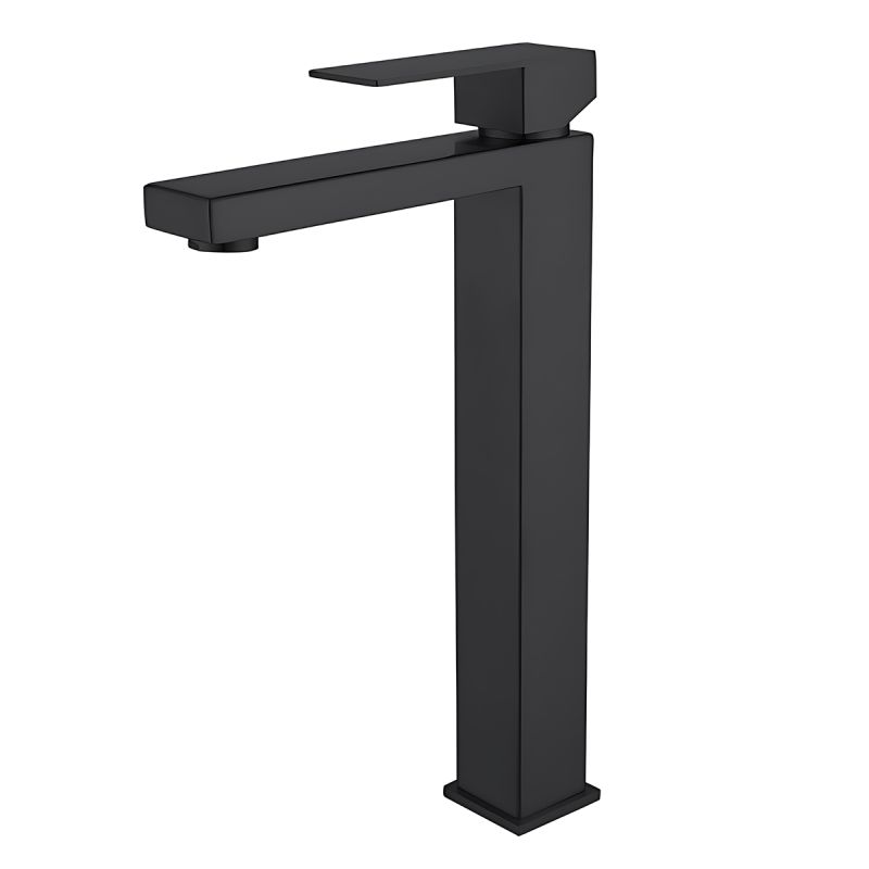 Baterie lavoar, perlator, montaj pe blat, Negru Mat, inaltime 30 cm, Mira