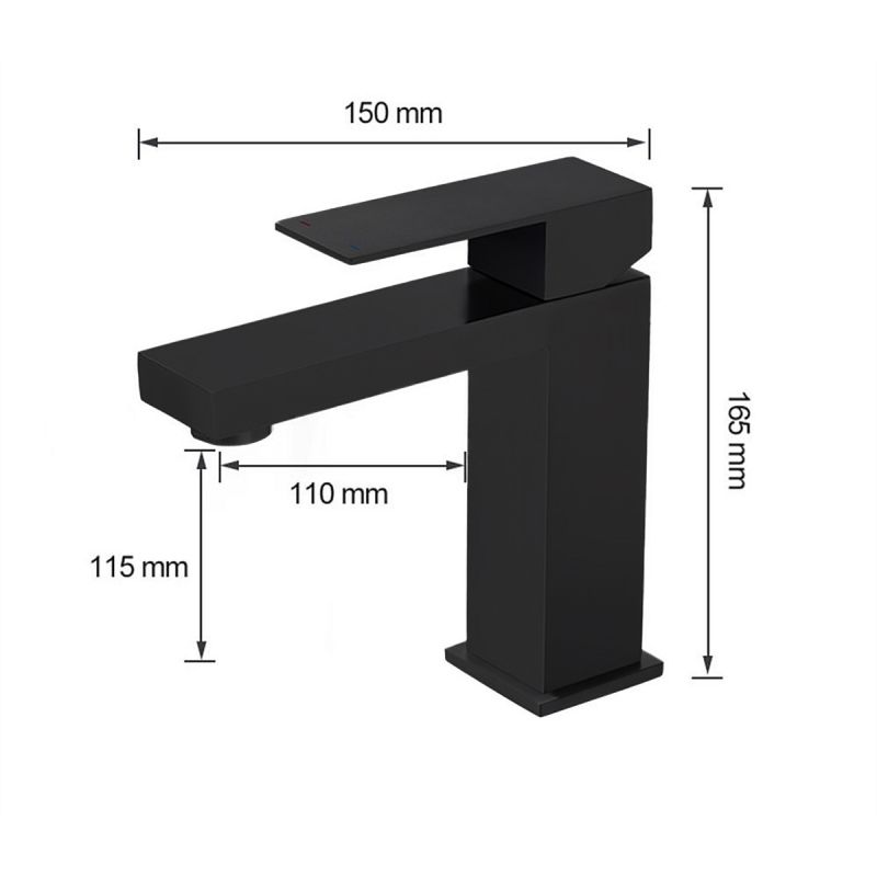 Baterie lavoar, perlator, montaj pe lavoar, Negru Mat, Mira