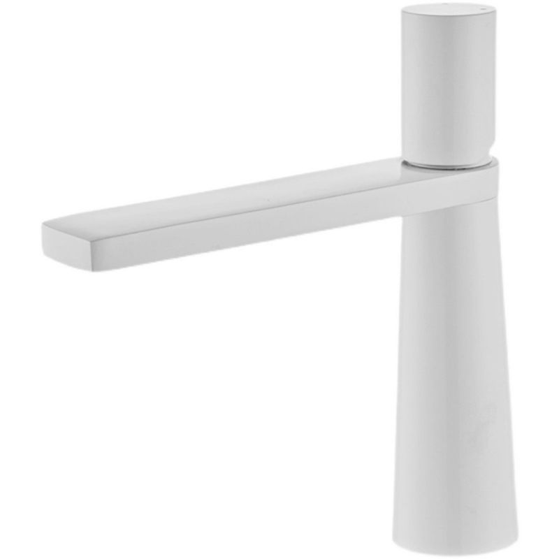 Baterie lavoar Pilar, Alb Mat, inaltime 18.5 cm, montaj pe lavoar