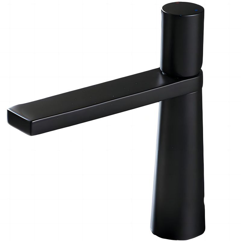 Baterie lavoar Pilar, Negru Mat, inaltime 18.5 cm, montaj pe lavoar