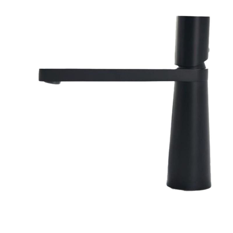 Baterie lavoar Pilar, Negru Mat, inaltime 18.5 cm, montaj pe lavoar