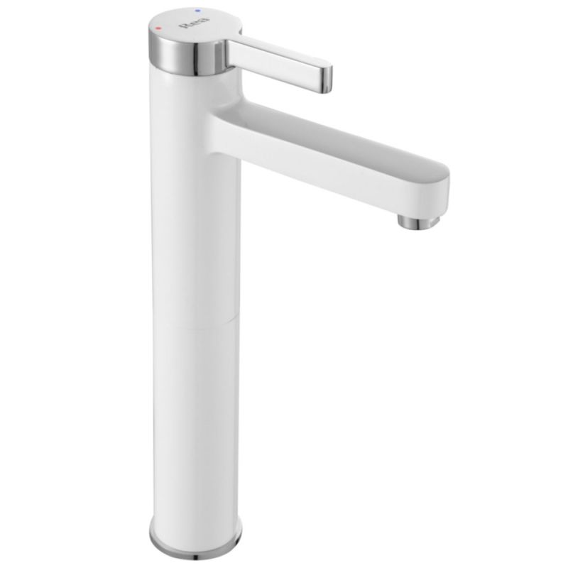 Baterie lavoar Polo White Chrome, finisaj Alb Crom, galvanizat, montaj pe blat