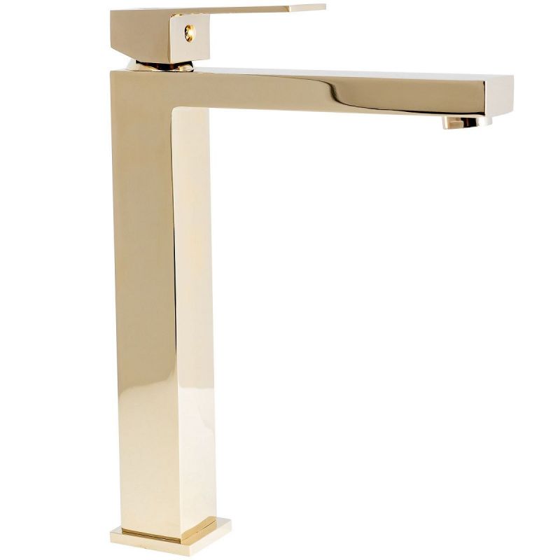 Baterie lavoar REA Fenix High, montaj pe blat, perlator, finisaj L Gold