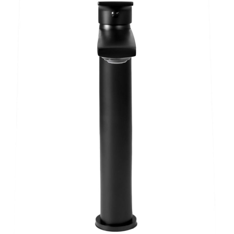 Baterie lavoar REA-Luppo Black High, montaj pe blat, finisaj negru mat, perlator aer, design deosebit