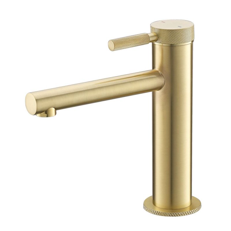 Baterie lavoar Tiona, Auriu Mat, inaltime 18 cm, montaj pe lavoar