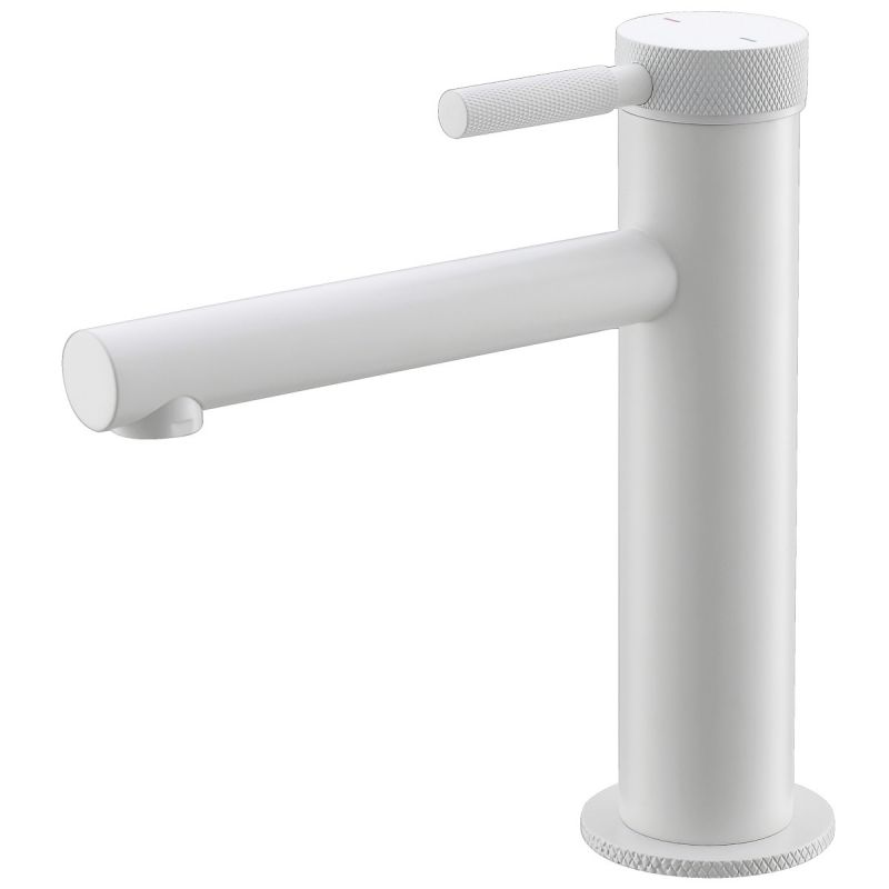 Baterie lavoar Tiona , montaj pe lavoar, finisaj Alb Mat, perlator aer, design deosebit