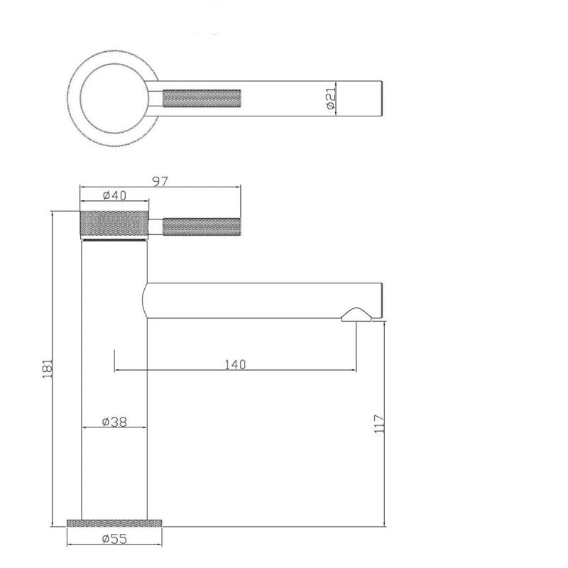 Baterie lavoar Tiona , montaj pe lavoar, finisaj Alb Mat, perlator aer, design deosebit