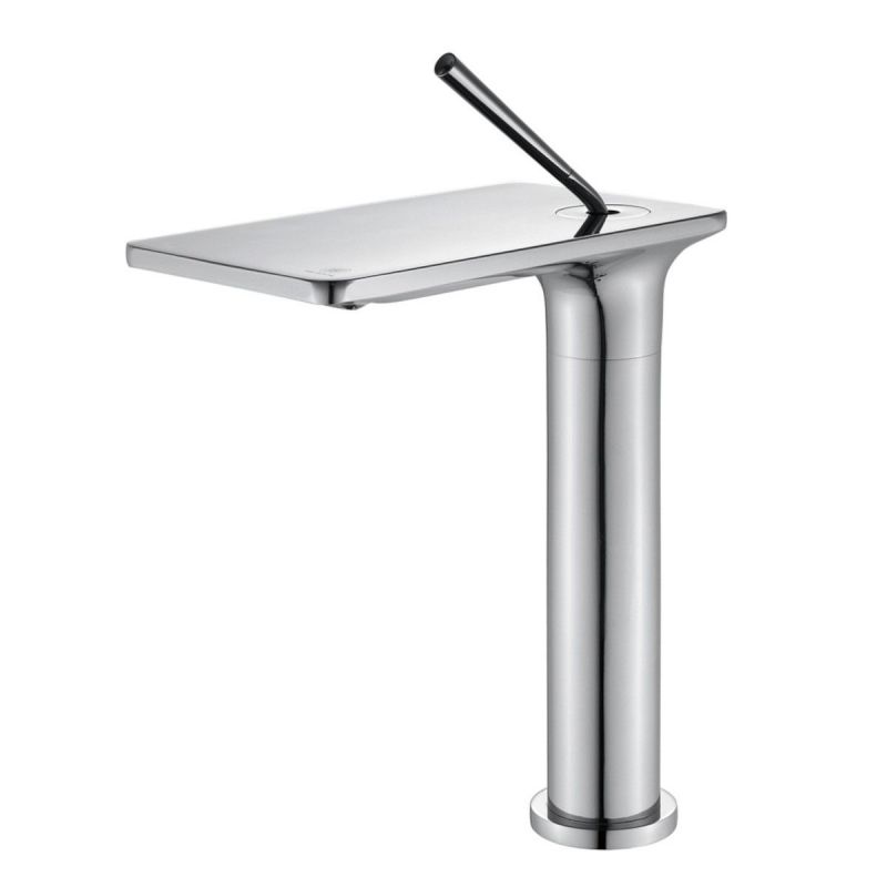 Baterie lavoar , Tip cascada, Perlator, Crom, Montaj pe blat, inaltime 26 cm, Dion