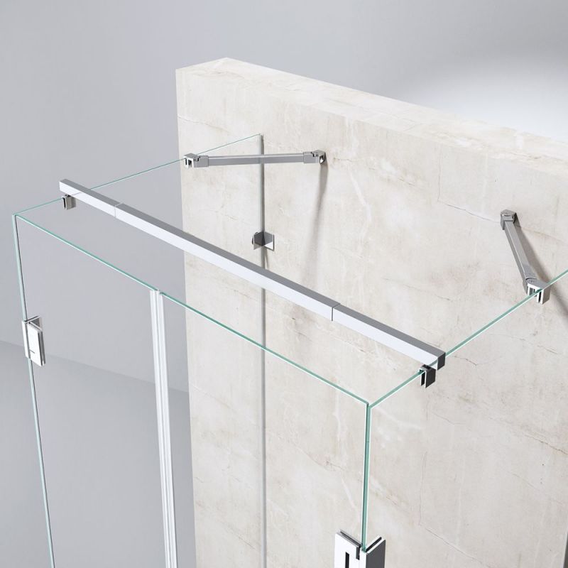 Cabina EGO-40, 3 laturi, usi Batante deschidere 180 grade, sticla 8 mm, Dimensiuni 80-90x120