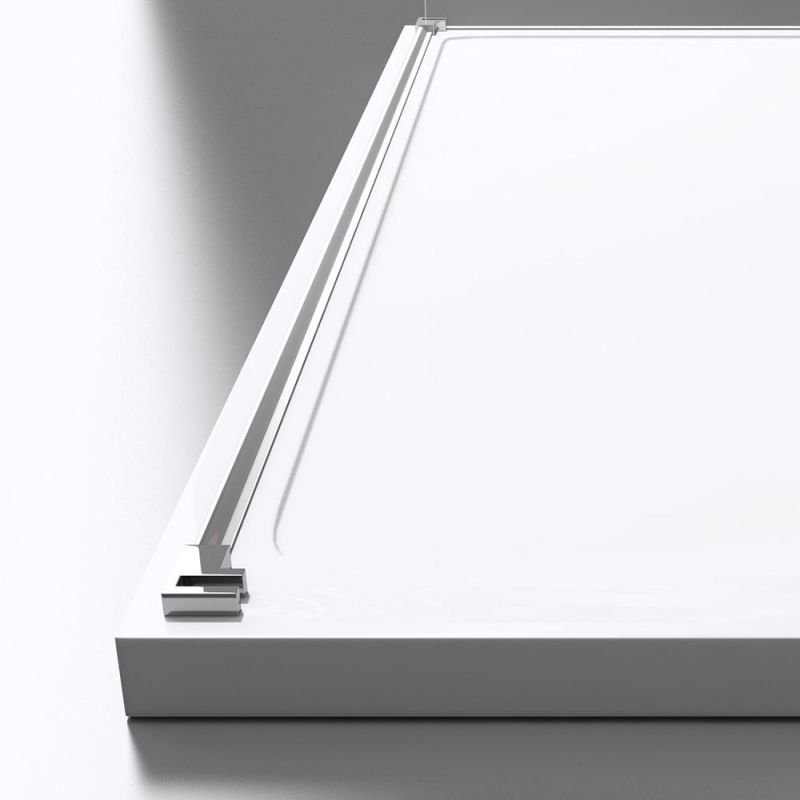 Cabina EGO-40, 3 laturi, usi Batante deschidere 180 grade, sticla 8 mm, Dimensiuni 80-90x120
