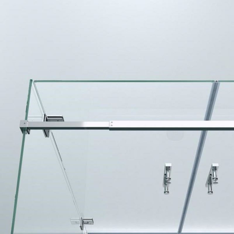 Cabina EGO-40, 3 laturi, usi Batante deschidere 180 grade, sticla 8 mm, Dimensiuni 80-90x120