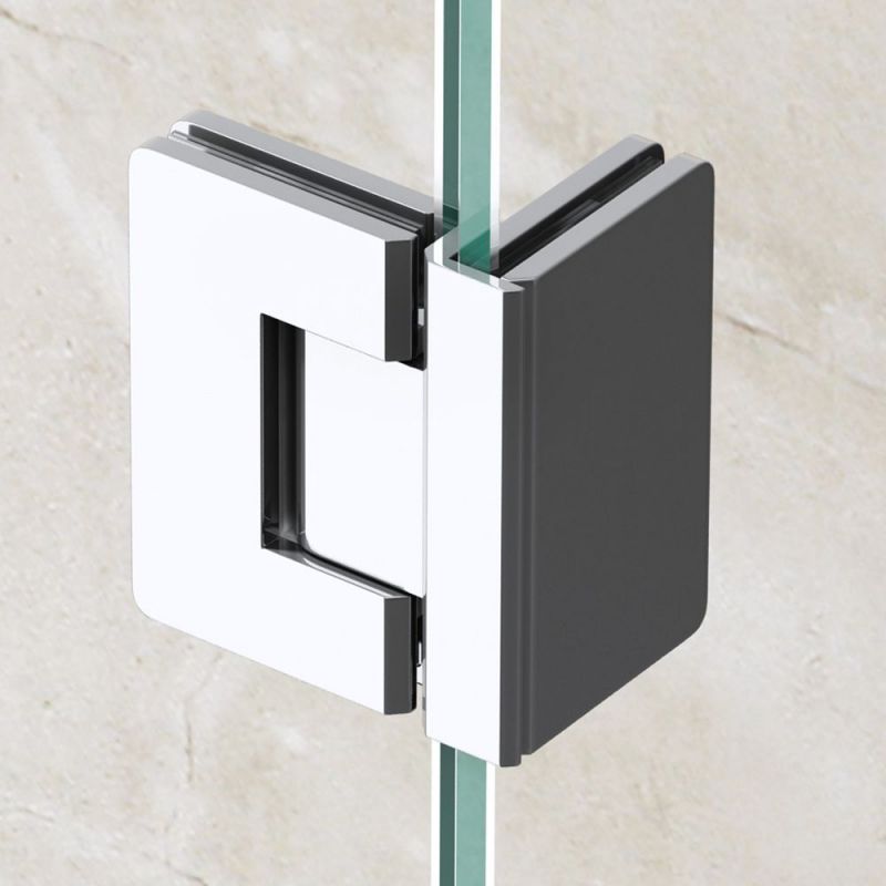 Cabina EGO-40, 3 laturi, usi Batante deschidere 180 grade, sticla 8 mm, Dimensiuni 80-90x120