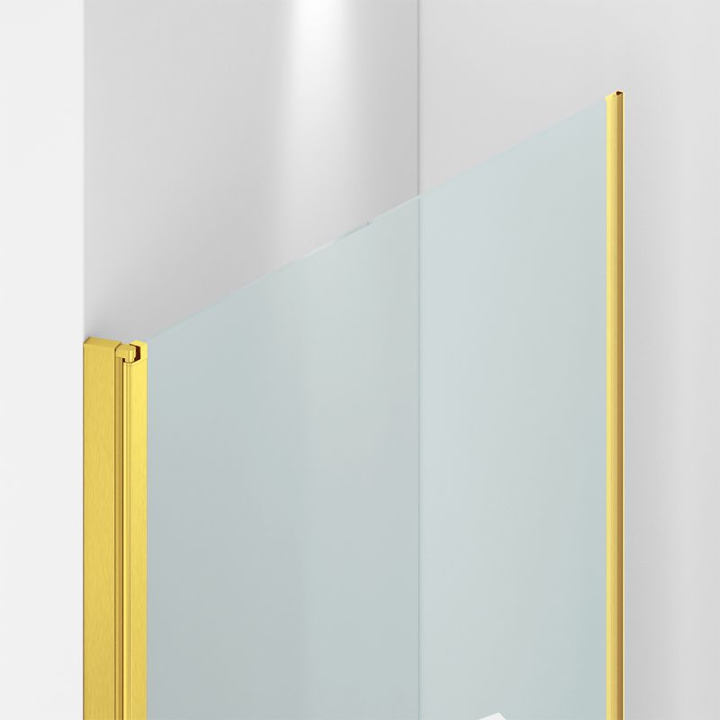 Cabina de dus, sticla securizata 6mm , Transparent, Auriu Mat, 2 usi Batante, dimensiuni 70, 80, 90 x 195 cm, Hera