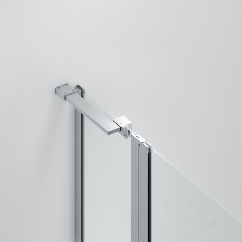 Cabina de dus, sticla securizata 6mm , Transparent, Crom, 2 usi Batante, dimensiuni: 80-90x120 cm, Axis