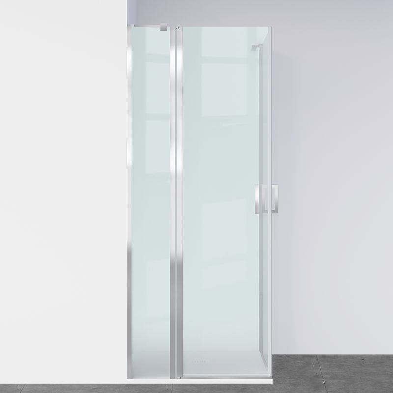 Cabina de dus, sticla securizata 6mm , Transparent, Crom, 2 usi Batante, dimensiuni: 80-90x120 cm, Axis