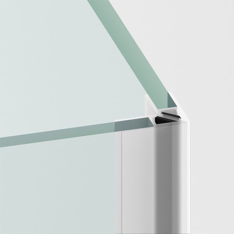 Cabina de dus, sticla securizata 6mm , Transparent, Crom, 2 usi Batante, dimensiuni: 80-90x120 cm, Axis