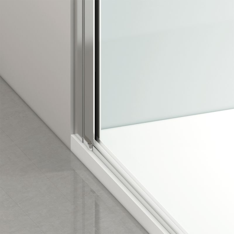 Cabina de dus, sticla securizata 6mm , Transparent, Crom, 2 usi Batante,dimensiuni 70,80,90 x 195 cm, Hera