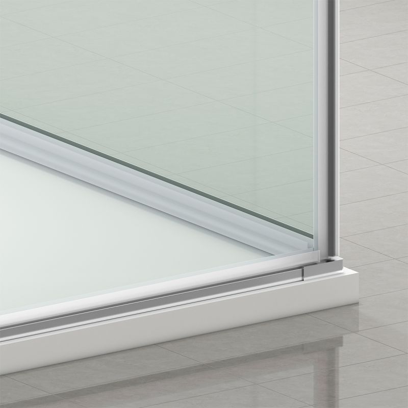 Cabina de dus, sticla securizata 6mm , Transparent, Crom, 2 usi Batante,dimensiuni 70,80,90 x 195 cm, Hera