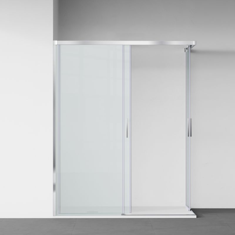 Cabina dus, 2 Usi Glisante, sticla securizata de 6 mm, 80-100 x 80-100 cm, profil Crom, Medea