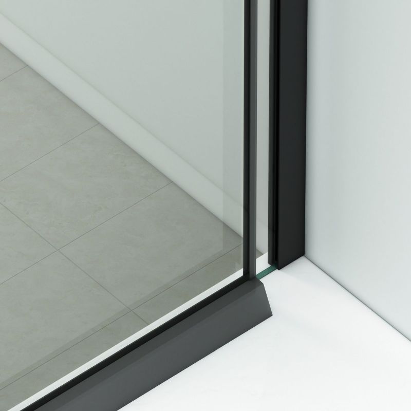 Cabina dus, 2 Usi Glisante, sticla securizata de 6 mm, 80-100 x 80-100 cm, profil Negru Mat, Medea