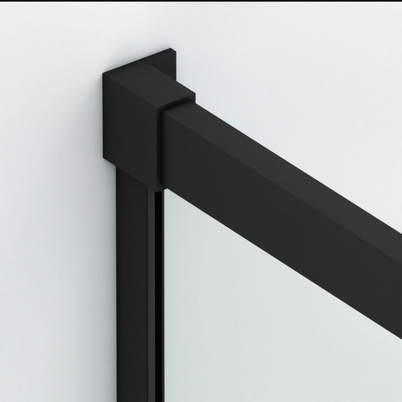 Cabina dus, 2 Usi Glisante, sticla securizata de 6 mm, 80-100 x 80-100 cm, profil Negru Mat, Medea