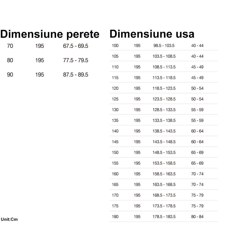 Cabina dus, perete fix si usa glisanta, sticla securizata de 6 mm, 70-90 x100-180 cm, profil Negru Mat, Hanes