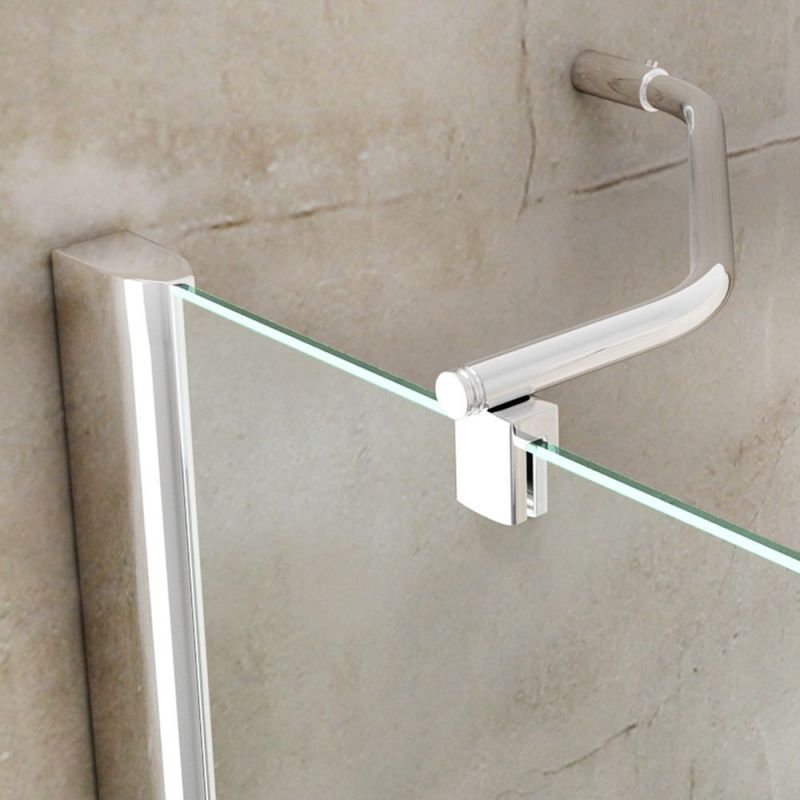 Cabina 04, perete fix si usa batanta, sticla securizata 6 mm, dimensiune 75-100x90-140 cm