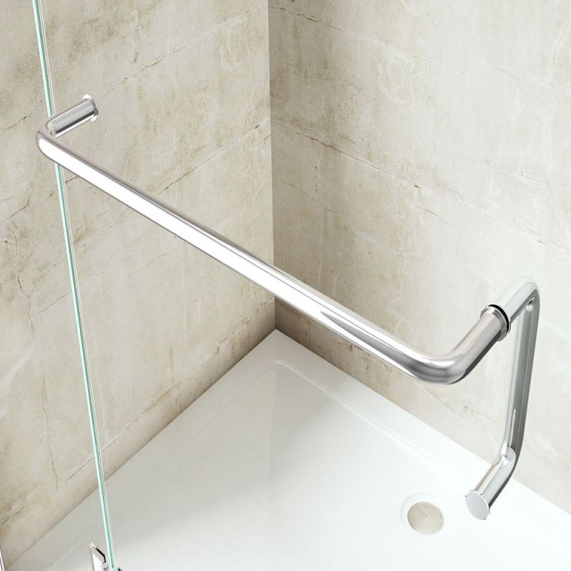 Cabina 04, perete fix si usa batanta, sticla securizata 6 mm, dimensiune 75-100x90-140 cm