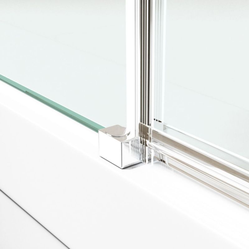 Cabina 04, perete fix si usa batanta, sticla securizata 6 mm, dimensiune 75-100x90-140 cm