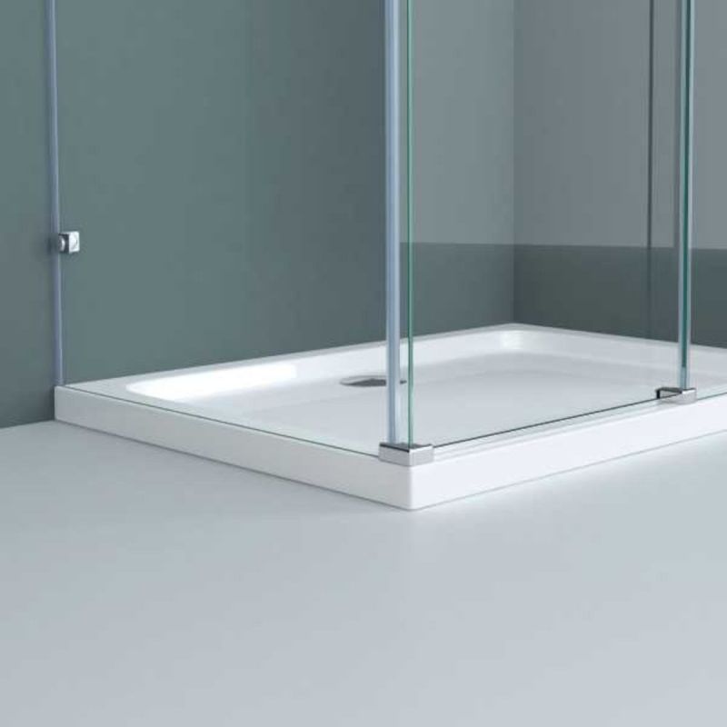 Cabina EGO-17-2, perete fix si usa Glisanta, sticla securizata 8 mm, fara profile metalice, dimensiuni la alegere