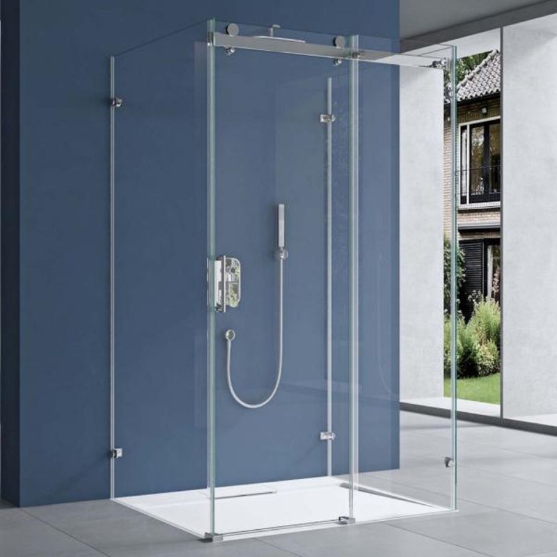 Cabina de dus, 3 laturi, Usa Glisanta, Sticla 8 mm, Tratament Nano, Dimensiuni la alegere, EGO-17-2U